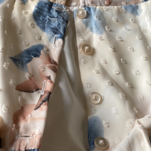 LAURA ASHLEY - TAN FLORAL PRINT - Picture 4 of 5